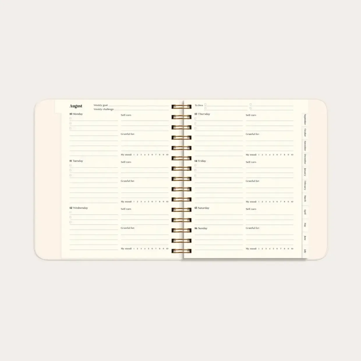 Life Planner - 216 x 190mm - Pastel flowers - 2026/2027 - Mayland - 93123727