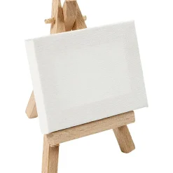 Lille staffeli med lærred - 11,5 x 8 cm
