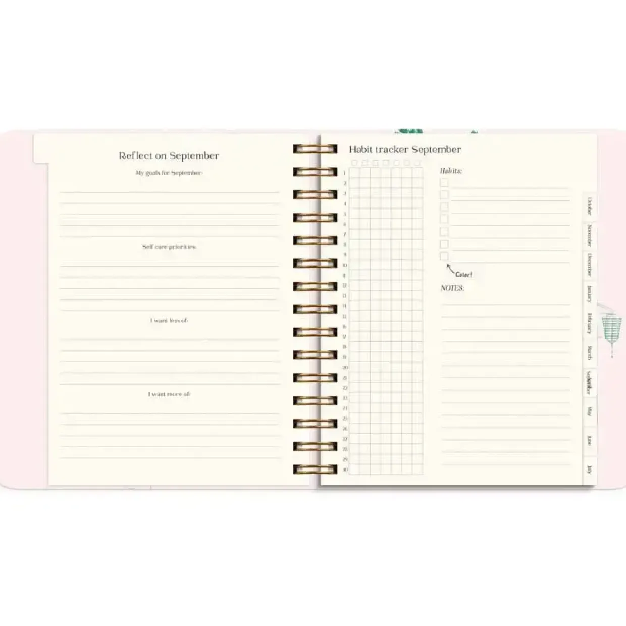 Livsstilskalender - Life Planner Japan Style - 190x216mm - Spiral - 2027 - Mayland - 93121827