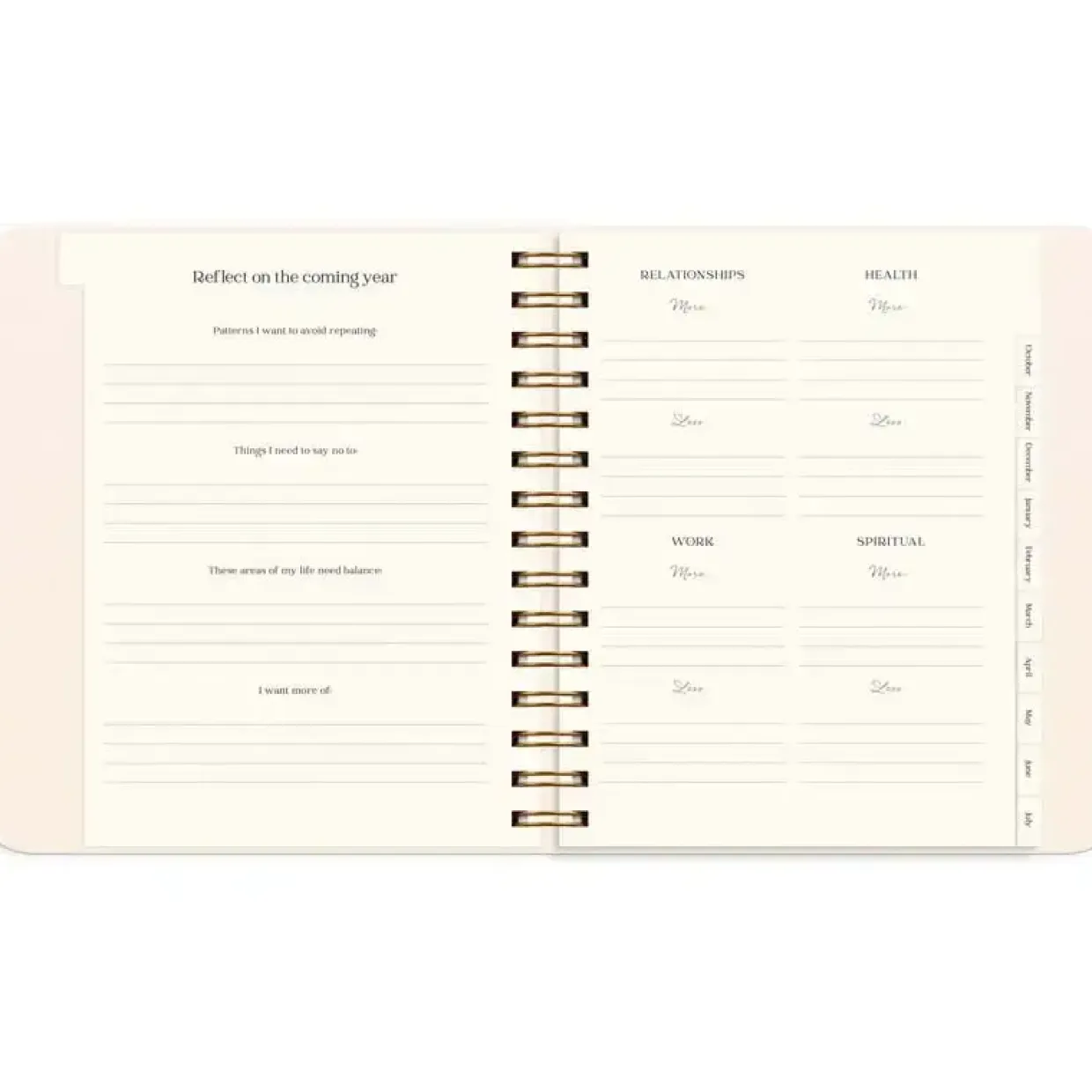 Livsstilskalender - Life Planner Delicate Flowers - 190x216mm - Spiral - 2027 - Mayland - 93121727