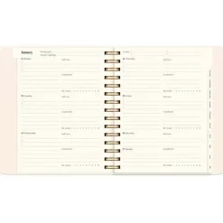 Livsstilskalender - Life Planner Delicate Flowers - 190x216mm - Spiral - 2027 - Mayland - 93121727
