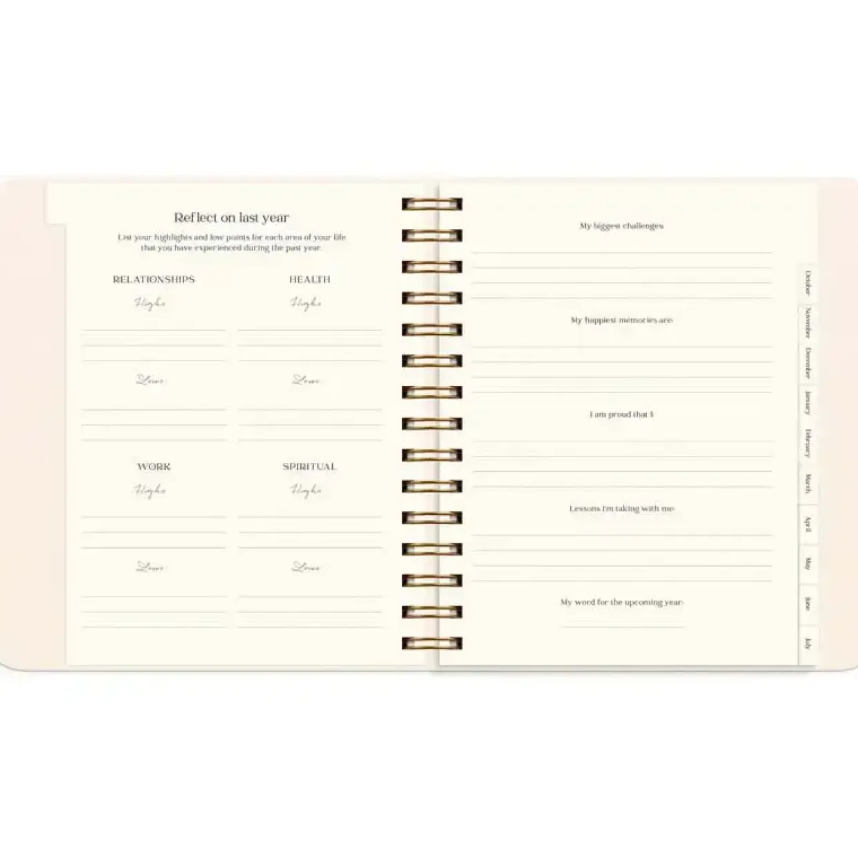 Livsstilskalender - Life Planner Delicate Flowers - 190x216mm - Spiral - 2027 - Mayland - 93121727