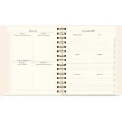 Livsstilskalender - Life Planner Delicate Flowers - 190x216mm - Spiral - 2027 - Mayland - 93121727