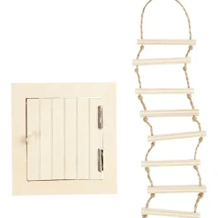Loftlem og rebstige, str. 9-20 cm, krydsfiner, 1sæt