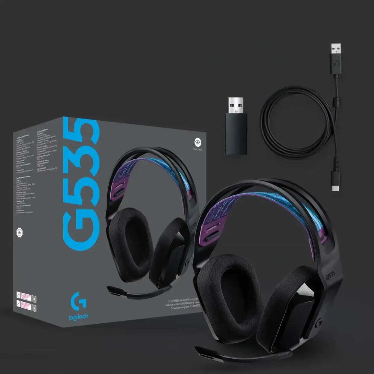 Logitech G535 Wireless Gaming Headset - Sort