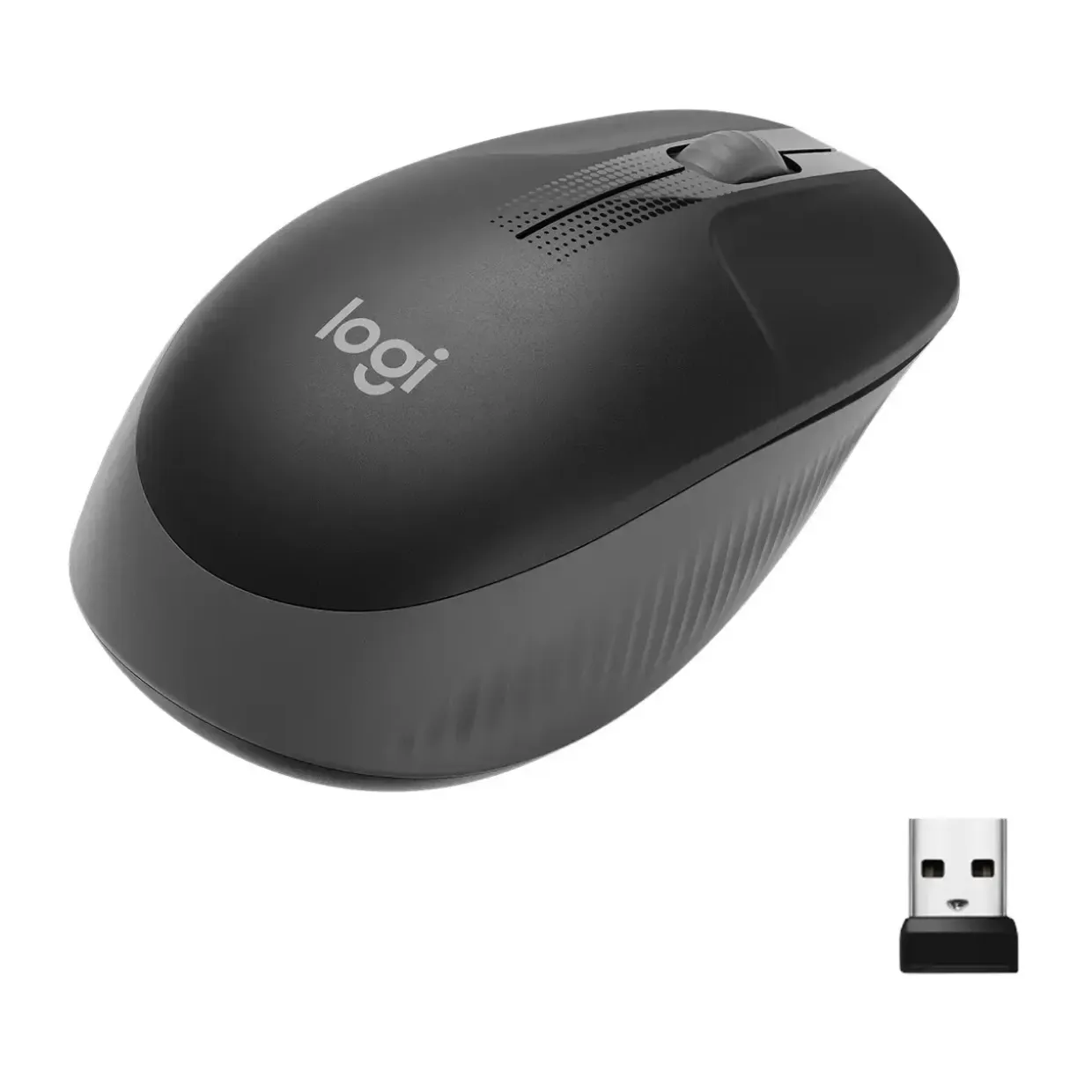 Logitech M190 Full-size wireless mouse, Charcoal