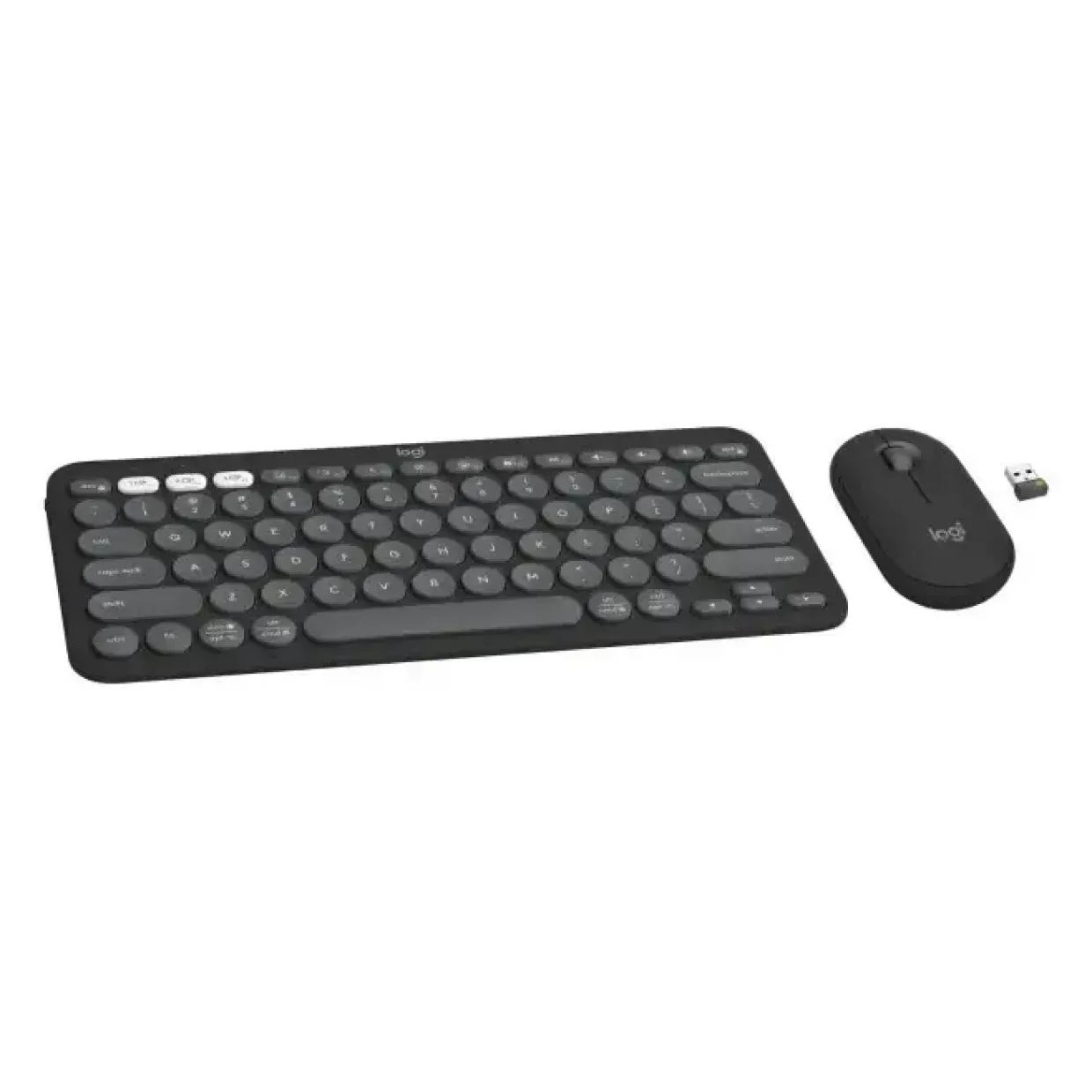 Logitech Pebble 2 Combo Wireless Keyboard/Mouse, Tonal Graphite (Nord