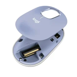 Logitech POP Mouse – trådløs Bluetooth-mus – lilla – kompakt – stille klik