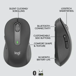 Logitech Signature M650 L - Trådløs mus - Graphite