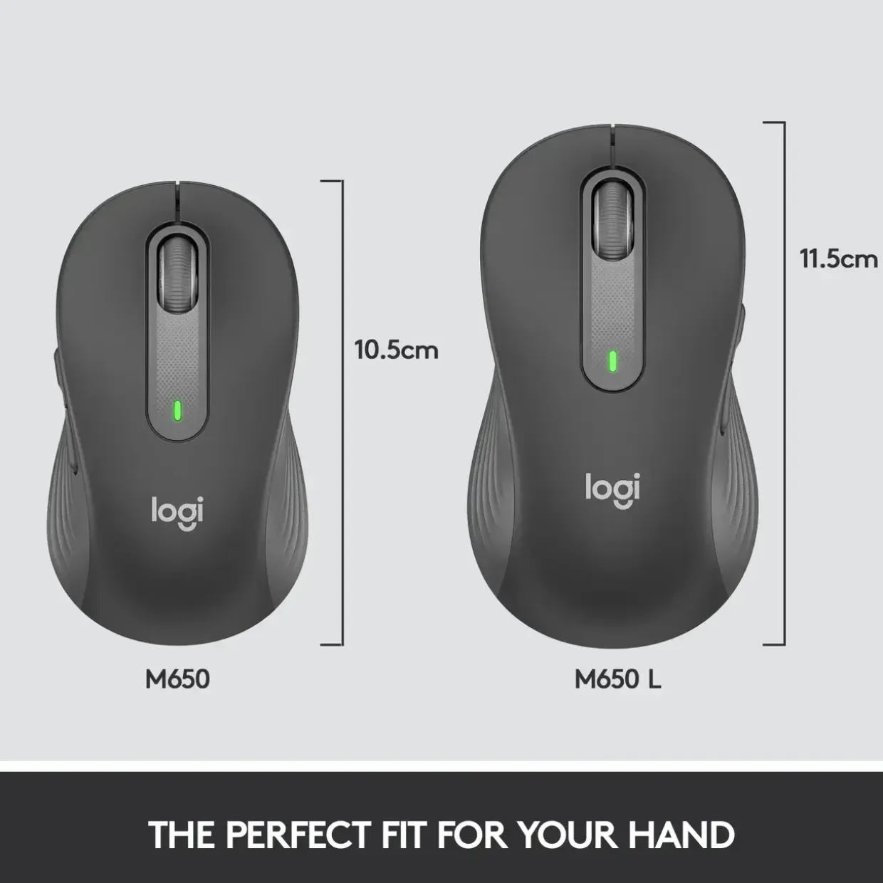 Logitech Signature M650 L - Trådløs mus - Graphite