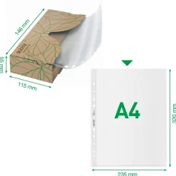 Lomme Recycle 70my A4 præg 40stk/æsk