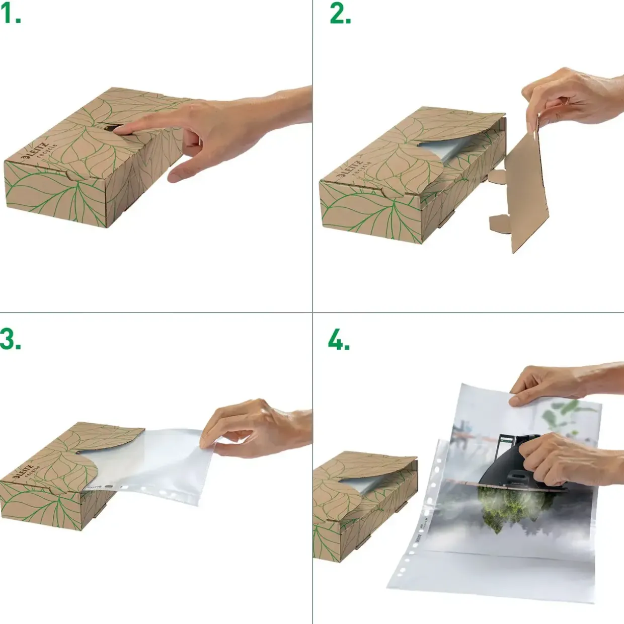 Lomme Recycle 70my A4 præg 40stk/æsk