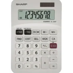 Lommergner Sharp EL-330F - Hvid Bordregner