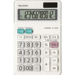 Lommregner Sharp EL-320W, 12-digit - Bordregner