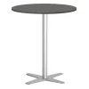 Loungebord Amy Ø900 H1050 mm, Antracit laminat Alugråt understel