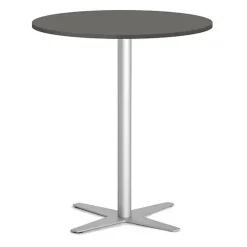 Loungebord Amy Ø900 H1050 mm, Antracit laminat Alugråt understel