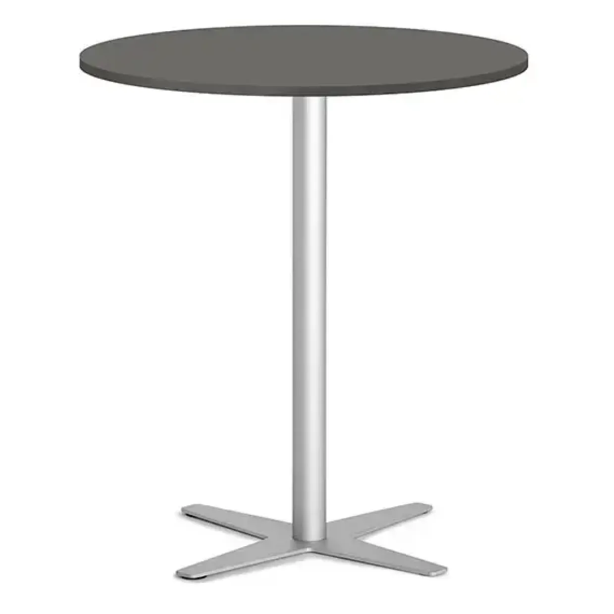 Loungebord Amy Ø900 H1050 mm, Antracit laminat Alugråt understel