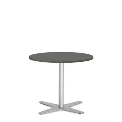 Loungebord Amy Ø650 H582 mm, Antracit laminat Alugråt understel