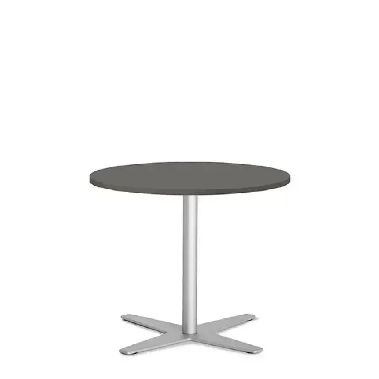 Loungebord Amy Ø650 H582 mm, Antracit laminat Alugråt understel