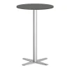 Loungebord Amy Ø650 H1050 mm, Antracit laminat Alugråt understel
