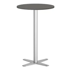 Loungebord Amy Ø650 H1050 mm, Antracit laminat Alugråt understel