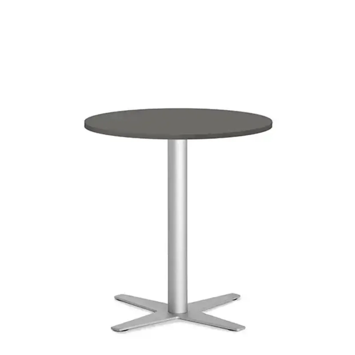 Loungebord Amy Ø650 H752 mm, Antracit laminat Alugråt understel