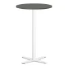 Loungebord Amy Ø650 H1050 mm, Antracit laminat Hvidt understel