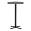 Loungebord Amy Ø900 H1050 mm, Antracit laminat Hvidt understel