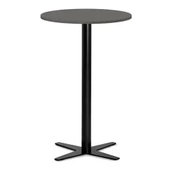 Loungebord Amy Ø900 H1050 mm, Antracit laminat Hvidt understel