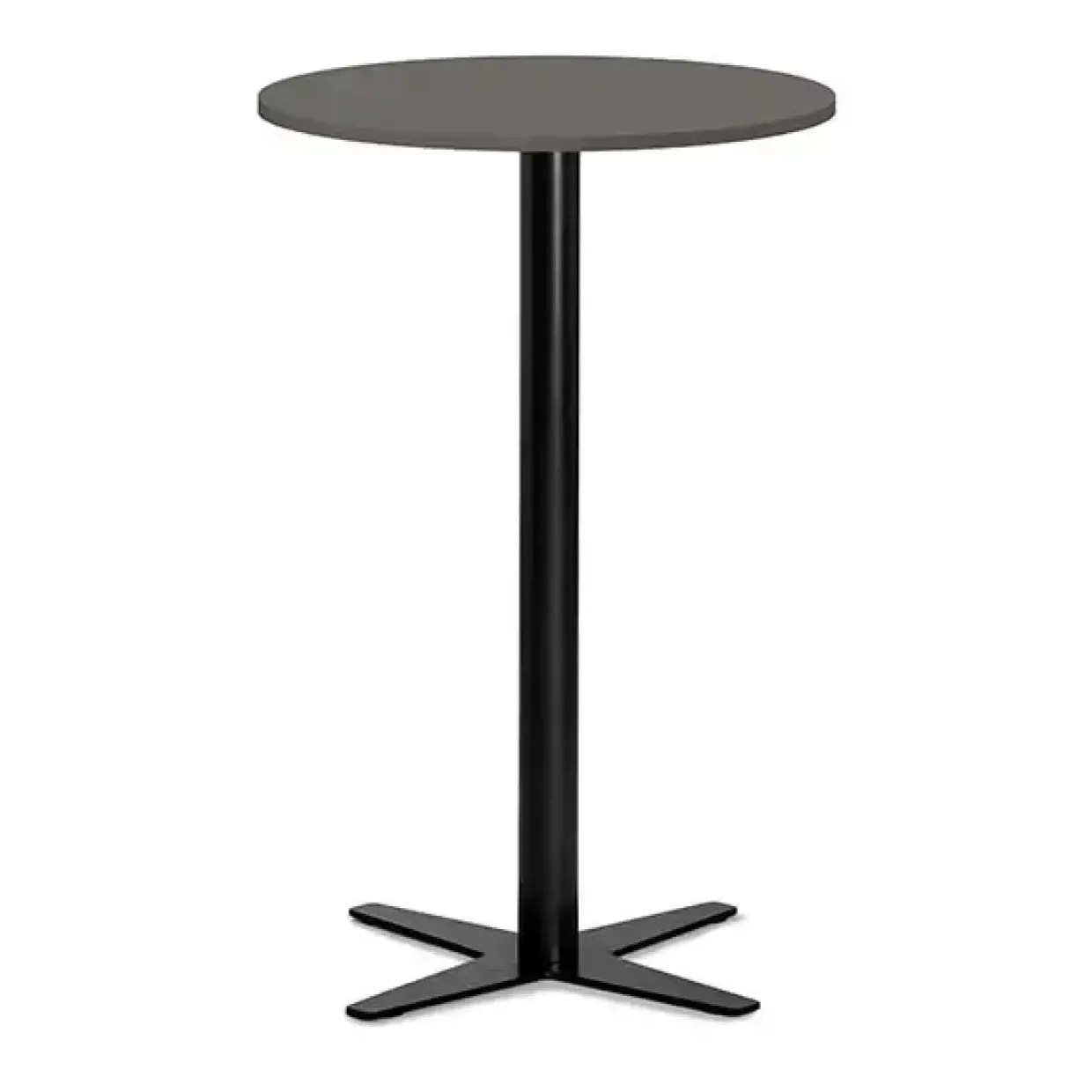 Loungebord Amy Ø900 H1050 mm, Antracit laminat Hvidt understel