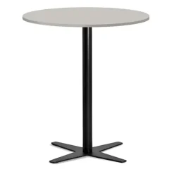 Loungebord Amy Ø900 H1050 mm, Lys grå laminat Sort understel