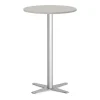 Loungebord Amy Ø650 H1050 mm, Lys grå laminat Alugråt understel