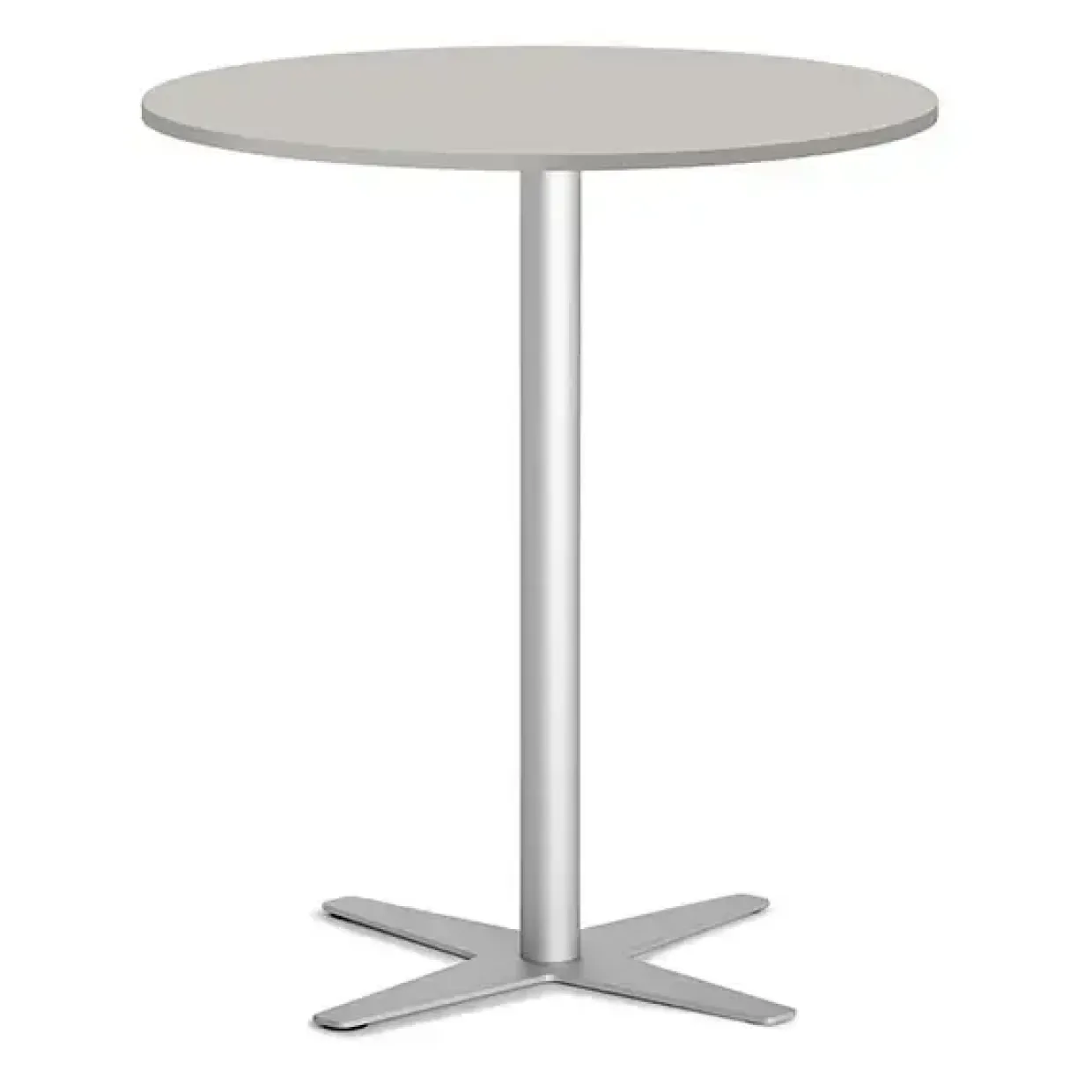 Loungebord Amy Ø900 H752 mm, Lys grå laminat Sort understel