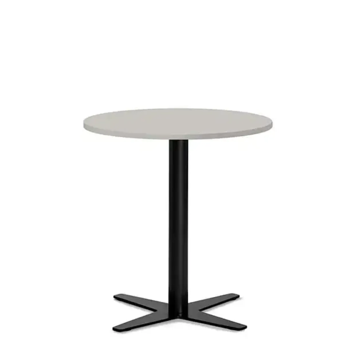 Loungebord Amy Ø650 H752 mm, Lys grå laminat Sort understel