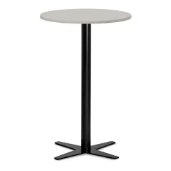 Loungebord Amy Ø650 H1050 mm, Lys grå laminat Sort understel