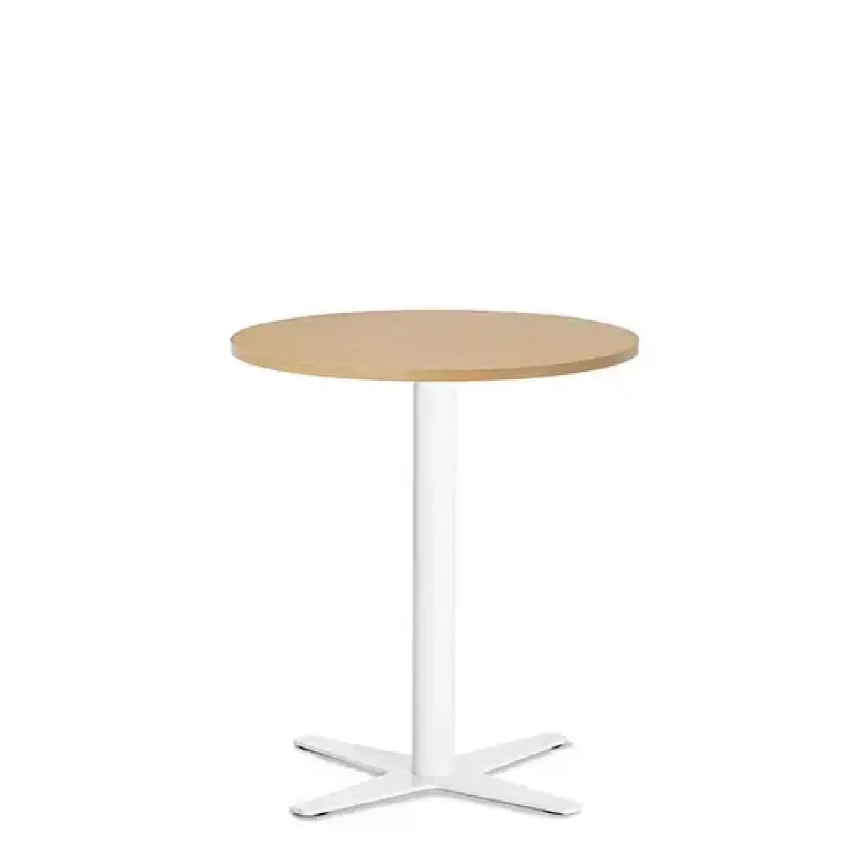 Loungebord Amy Ø650 mm H752 mm, Bøg laminat Hvidt understel