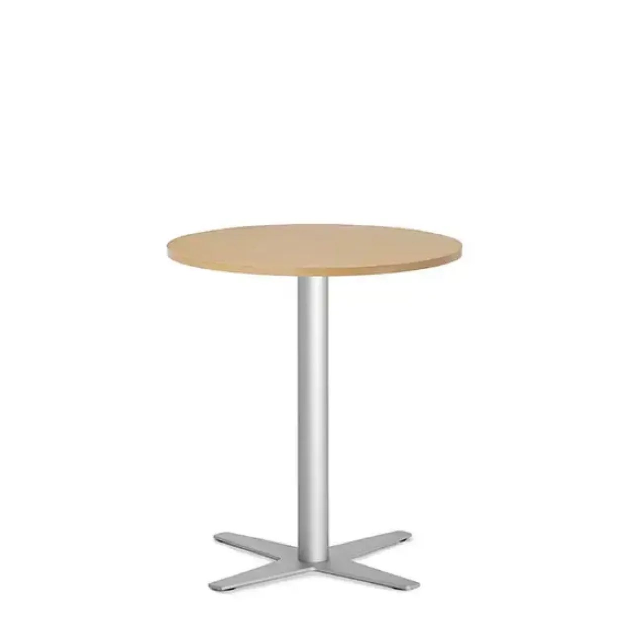 Loungebord Amy Ø650 mm H752 mm, Bøg laminat Alugråt understel