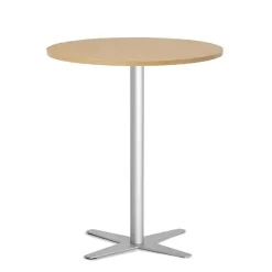 Loungebord Amy Ø900 mm H1050 mm, Bøg laminat Alugråt understel