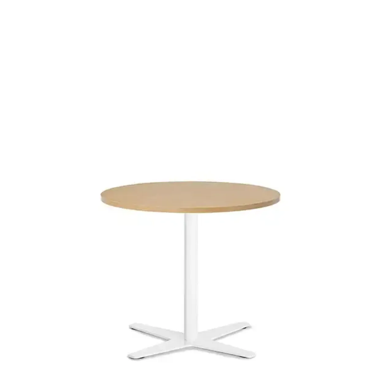 Loungebord Amy Ø650 mm H582 mm, Bøg laminat Hvidt understel