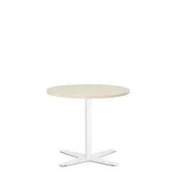 Loungebord Amy Ø650 mm H582 mm, Birk laminat Hvidt understel