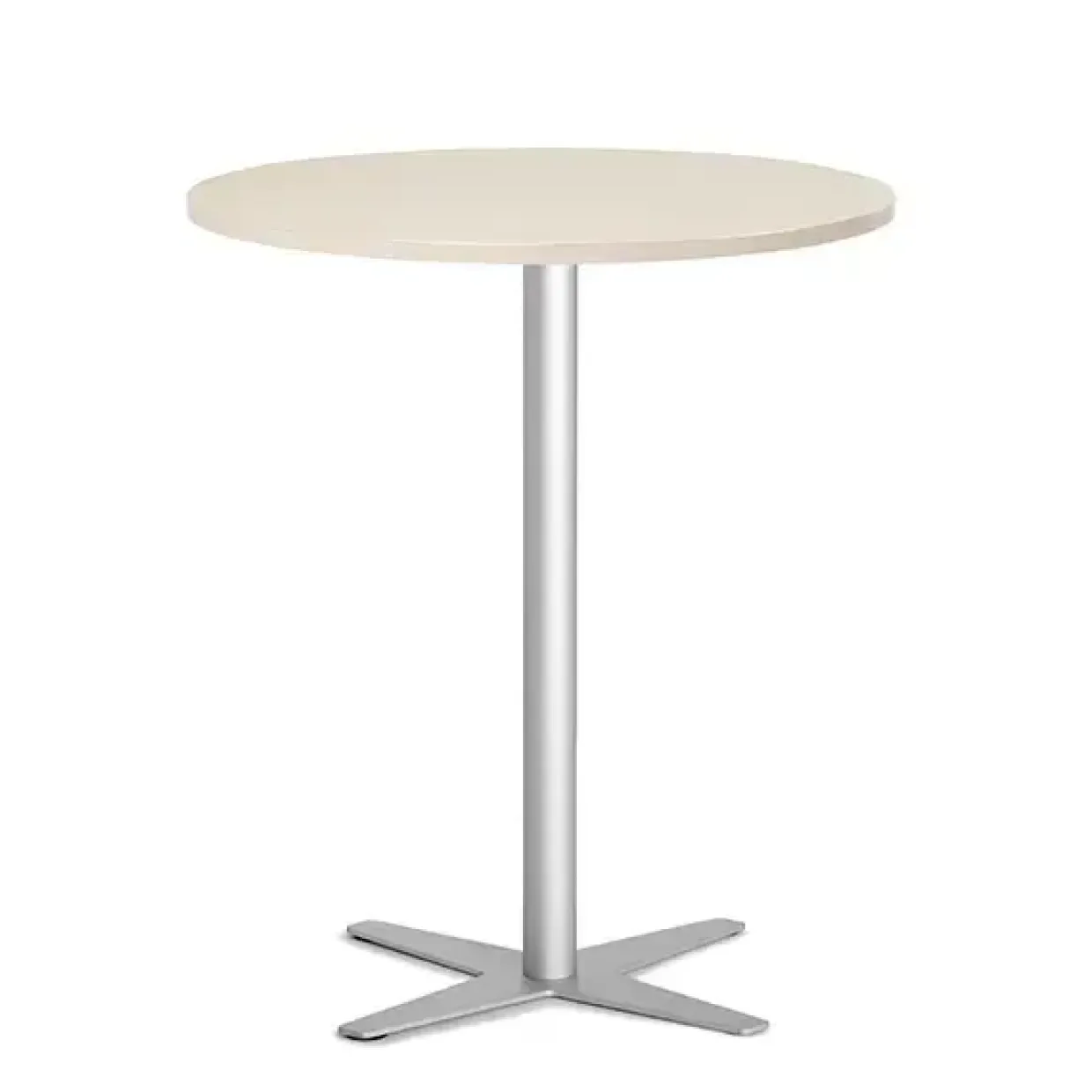 Loungebord Amy Ø900 mm H1050 mm, Birk laminat Alugråt understel