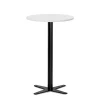 Loungebord Amy Ø650 mm H1050 mm, Hvid laminat Sort understel