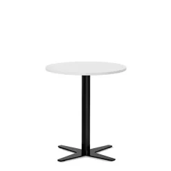 Loungebord Amy Ø650 mm H752 mm, Hvid laminat Sort understel