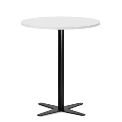Loungebord Amy Ø900 mm H1050 mm, Hvid laminat Sort understel