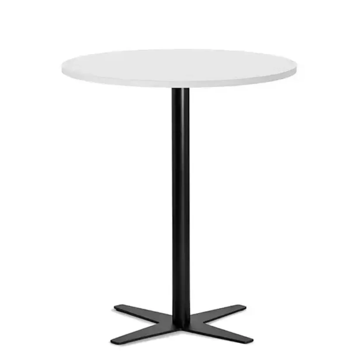 Loungebord Amy Ø900 mm H1050 mm, Hvid laminat Sort understel
