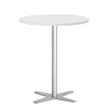 Loungebord Amy Ø900 mm H1050 mm, Hvid laminat Alugråt understel