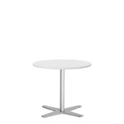 Loungebord Amy Ø650 mm H582 mm, Hvid laminat Alugråt understel