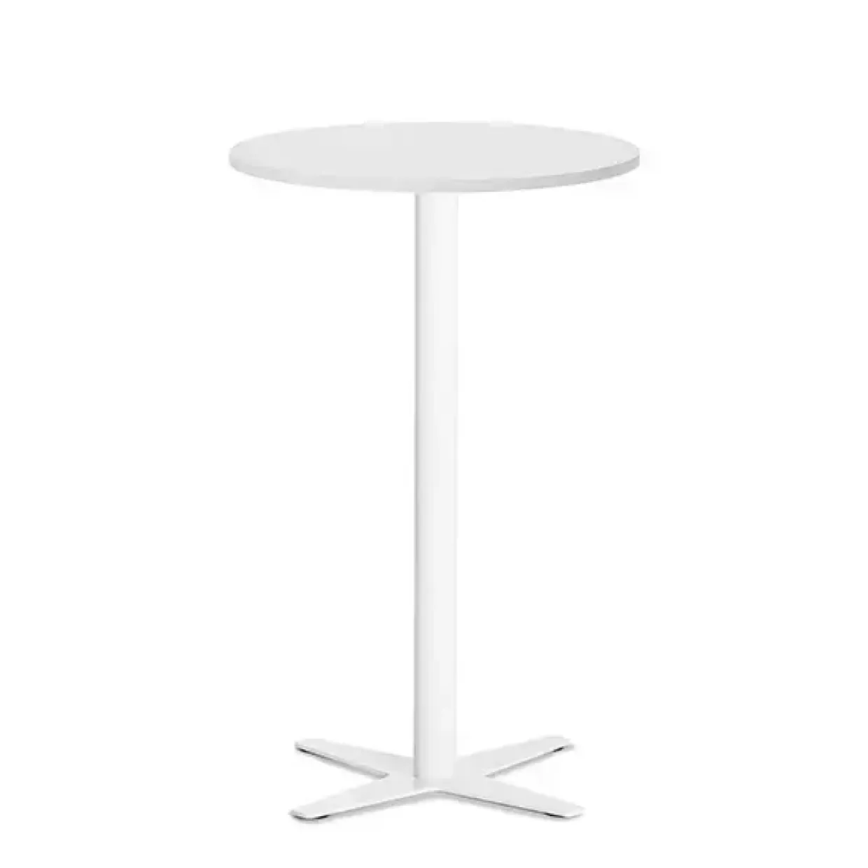 Loungebord Amy Ø650 mm H1050 mm, Hvid laminat Hvidt understel
