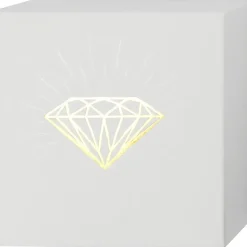 Lærred med guldtryk til akvarel, B: 10,16 cm, H: 10,16 cm, diamant, 1stk., dybde 2,54 cm
