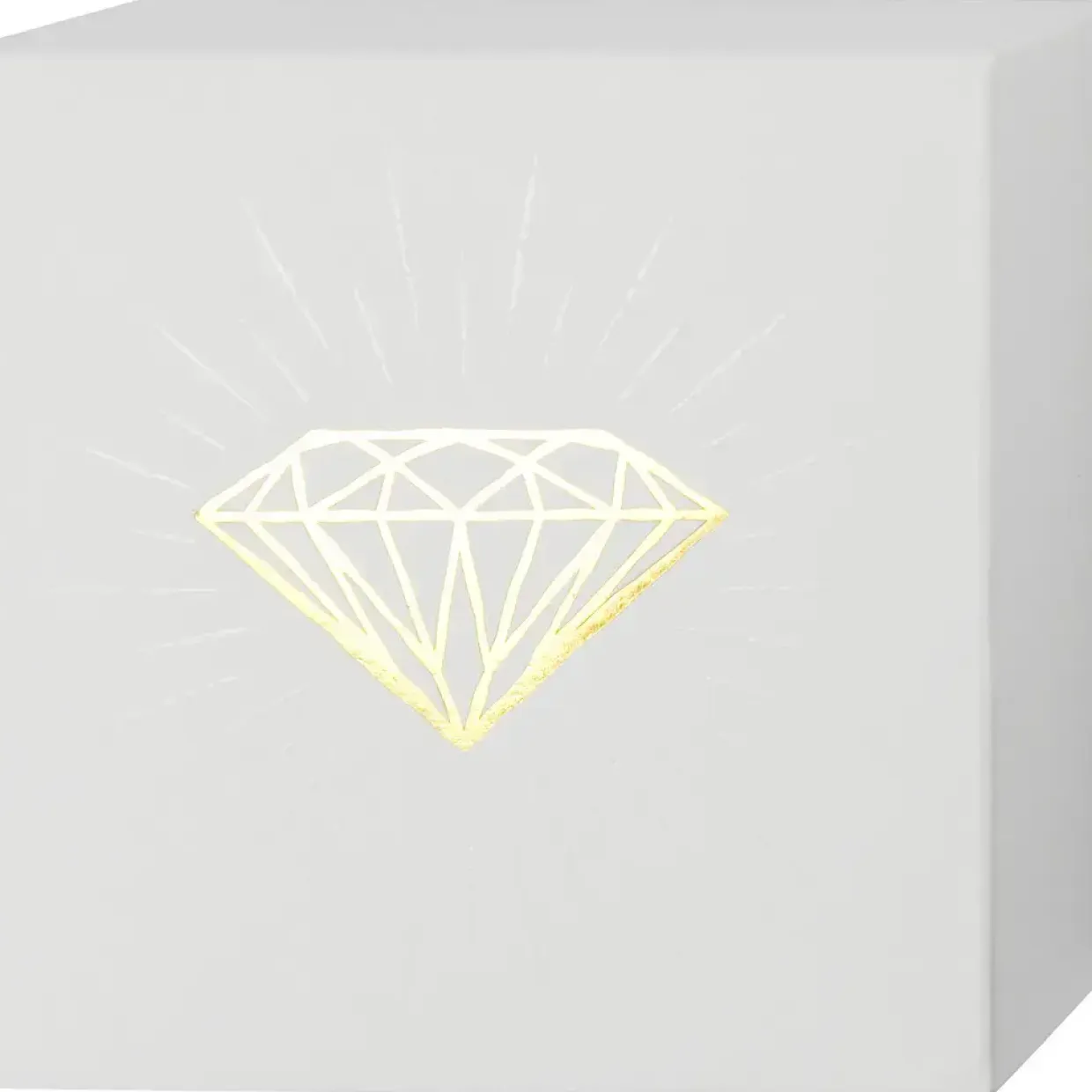 Lærred med guldtryk til akvarel, B: 10,16 cm, H: 10,16 cm, diamant, 1stk., dybde 2,54 cm